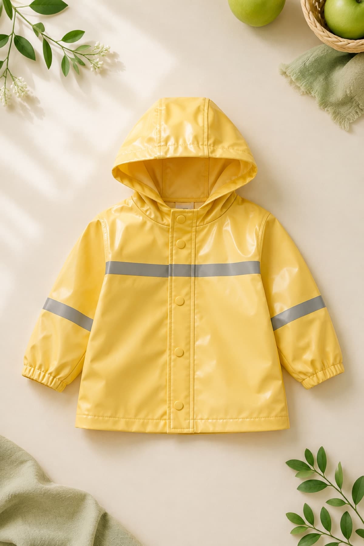 Toddler Rain Jacket laid flat